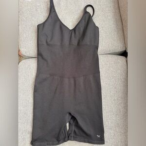 Pink Victoria Secrets Active Deep Black Sleeveless Jumpsuit Medium VGUC